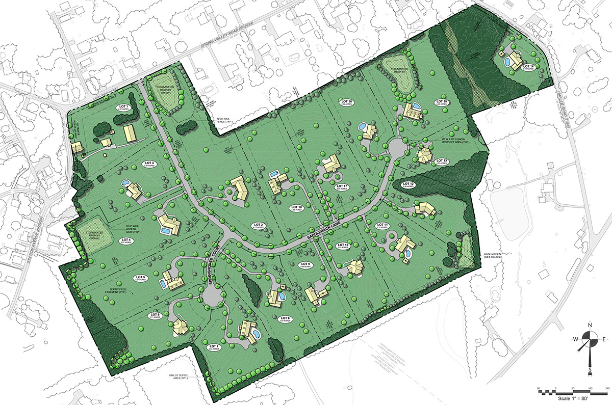 Saucon Overlook neighborhood site plan in Saucon Valley, PA